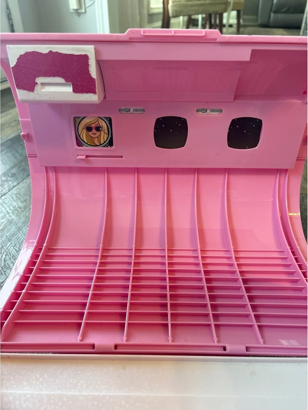Vintage Large 1999 Mattle Barbie Pink Play set Airplane Toy Fold Out Girls Kids